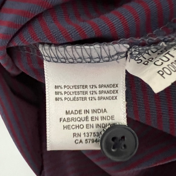 MIZZEN+MAIN Phil Mickelson Red Blue Stripe Golf Polo - Picture 6 of 9